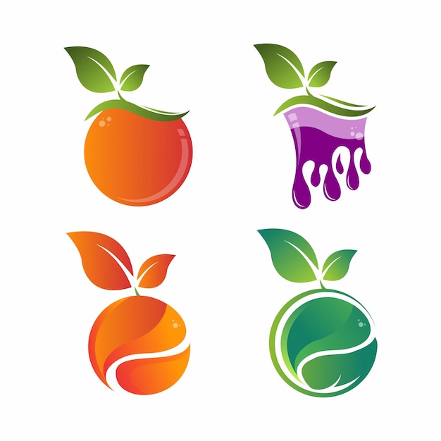 Conceito de logotipo de frutas