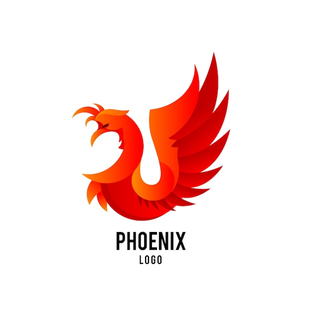 Conceito de logotipo de phoenix