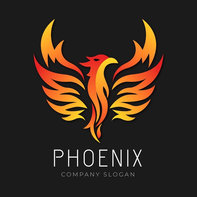 Conceito de logotipo de phoenix