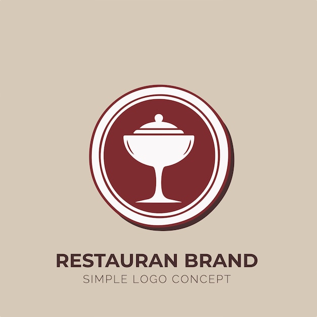 Conceito de logotipo de restaurante para empresa e branding