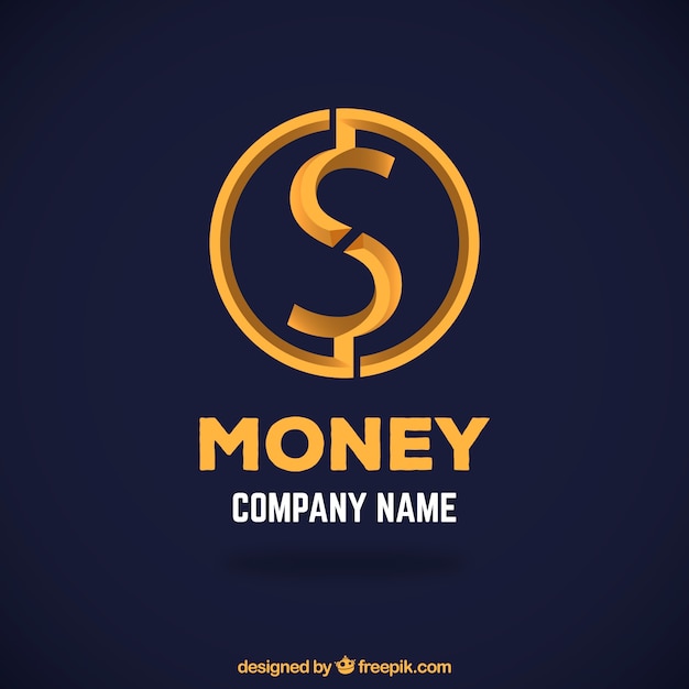Vetor conceito de logotipo dinheiro moderno