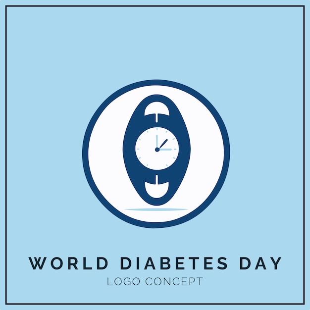 Conceito de logotipo do dia mundial do diabetes para branding e evento