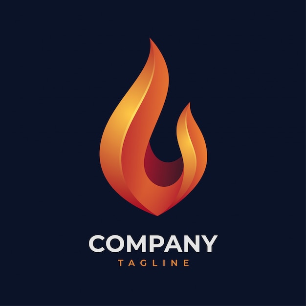 Vetor conceito de logotipo fire flame