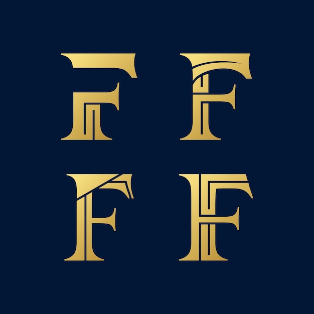 Conceito de logotipo letra f