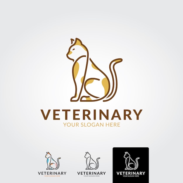 Conceito de logotipo vetorial logotipo de gato elementos de gato logotipo de loja de animais