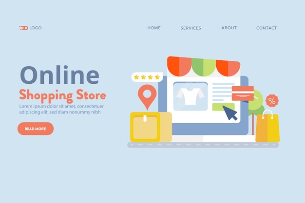 Conceito de loja de compras online