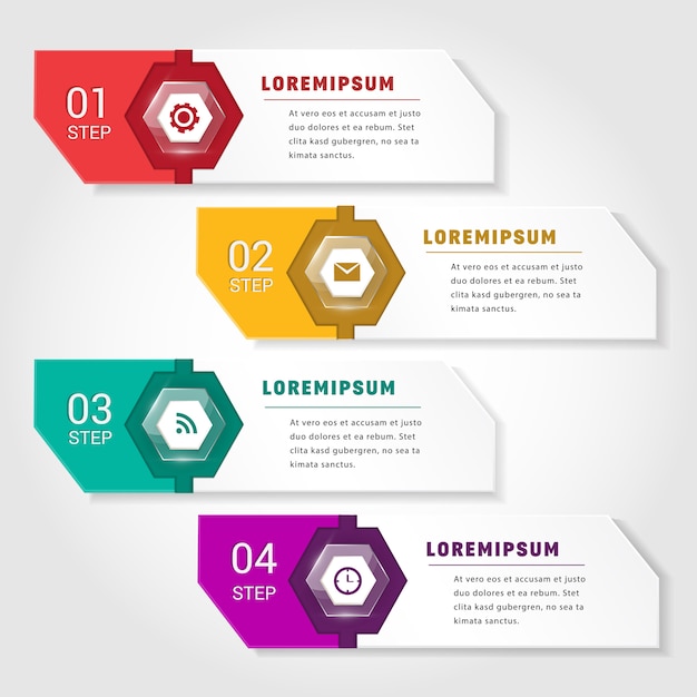 Conceito de marca de negócio moderno abstrato para infográfico.