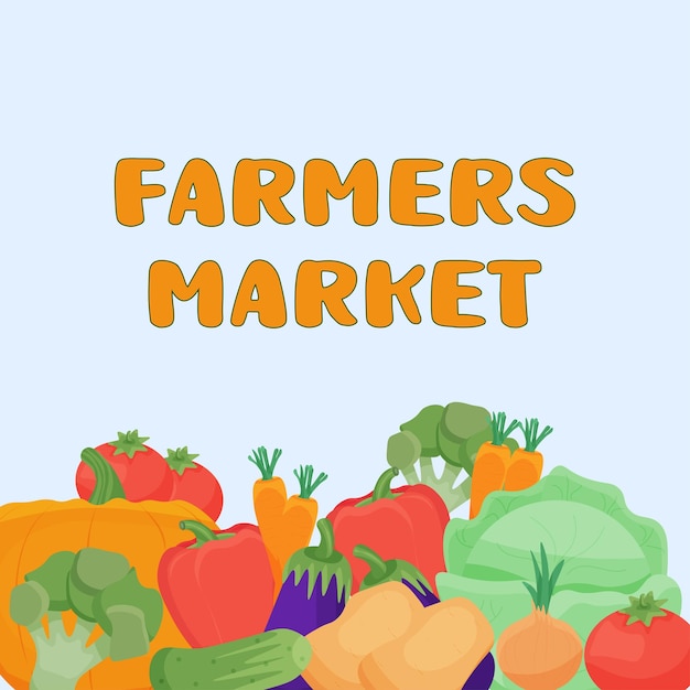 conceito de mercado de agricultores vetores nutrição saudável agricultura produtos ecológicos colheita vetor