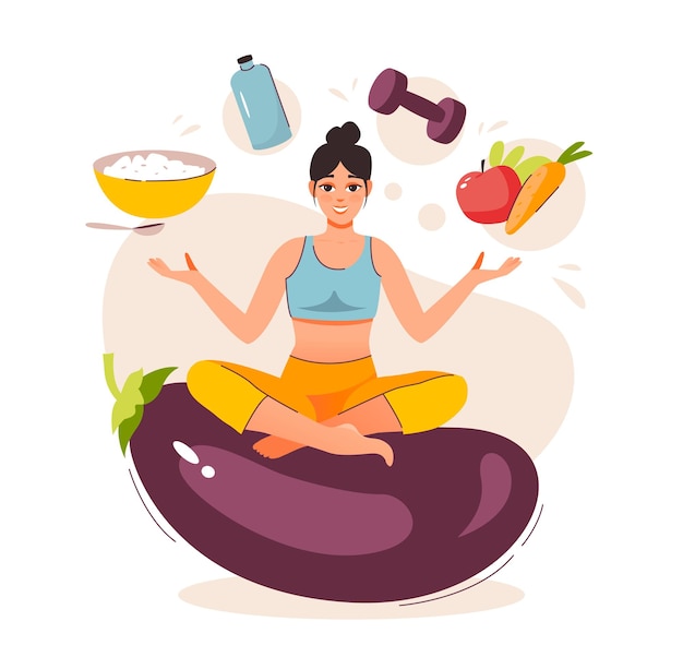 Conceito de nutricionista. Programa de emagrecimento. Conceito de alimentação saudável, planejamento de refeições, dieta equilibrada