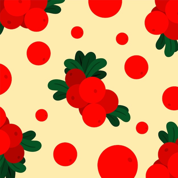 Conceito de padrão de frutas vermelhas imagem isolada em ilustração vetorial de fundo colorido