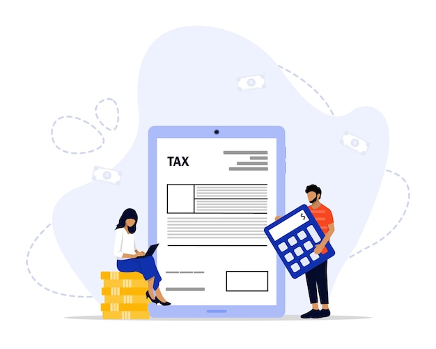 Conceito de pagamento de impostos online