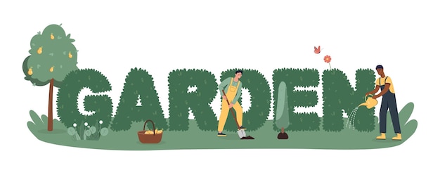 Conceito de palavra de jardim
