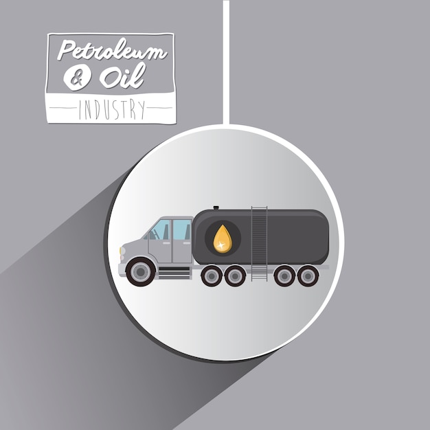 Conceito de petróleo e óleo com ícones da indústria