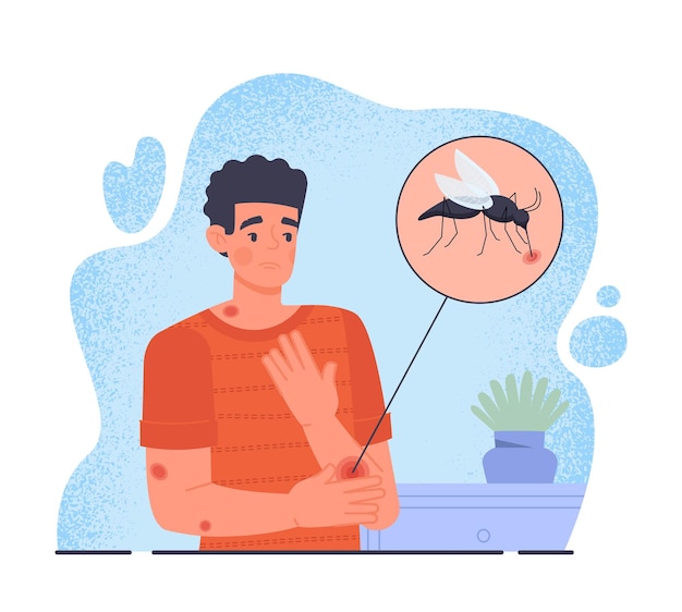 Conceito de picada de mosquito