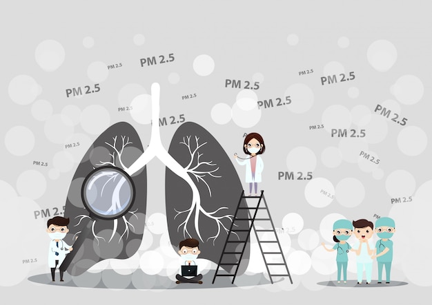 Conceito de poluição do ar PM2.5.