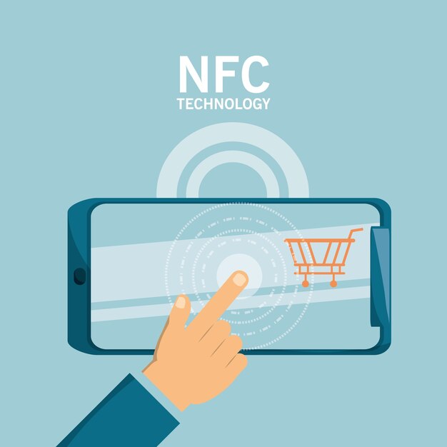 Conceito de projeto de pagamento nfc