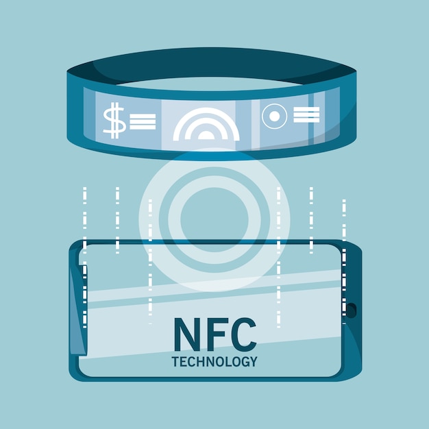 Conceito de projeto de pagamento nfc