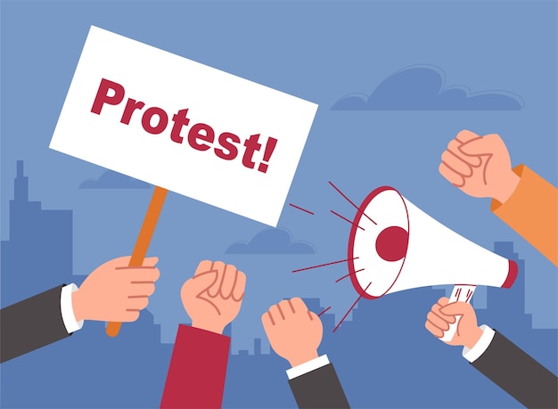Conceito de protesto