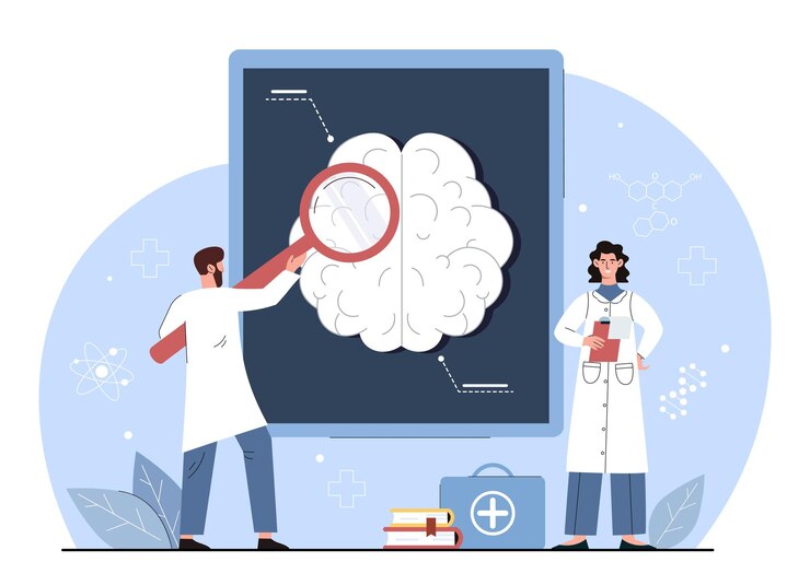 Vetor conceito de química cerebral