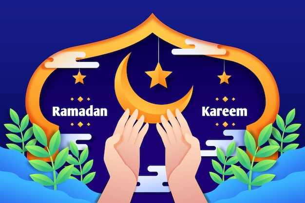 Conceito de ramadã em design plano