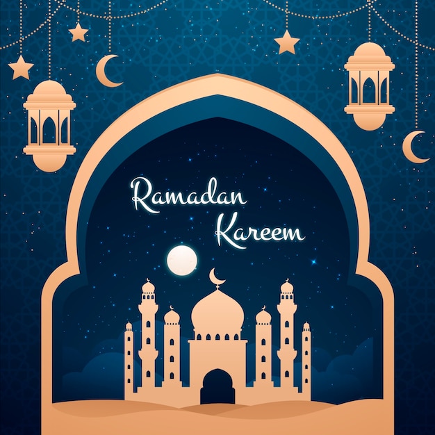 Conceito de ramadan design plano