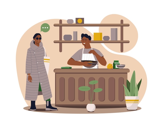 Conceito de restaurante de funcionários