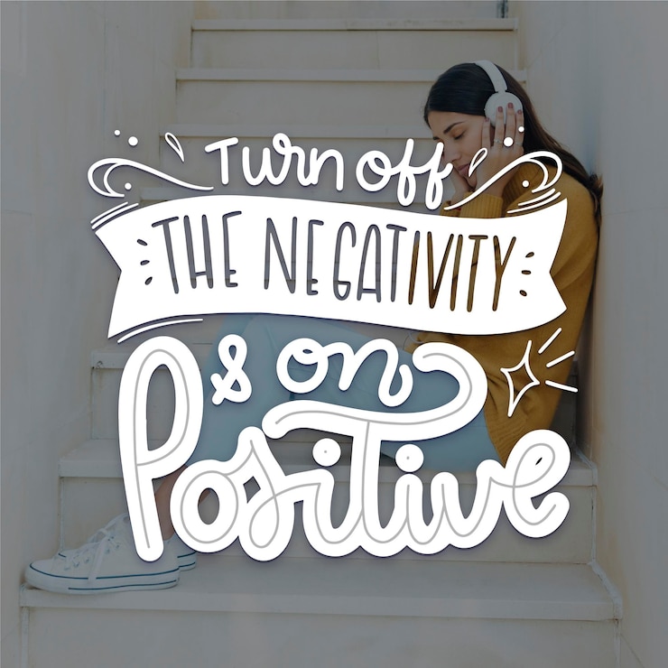 Vetor conceito de rotulação de mente positiva