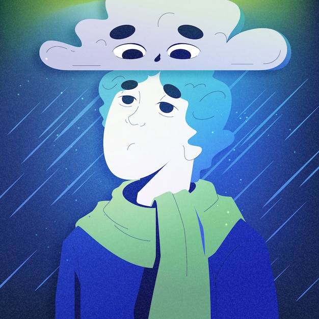 Conceito de segunda-feira azul ilustrado