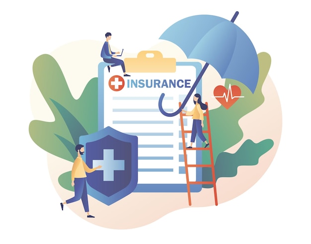 Conceito de seguro seguro de propriedade e saúde finanças e assistência médica