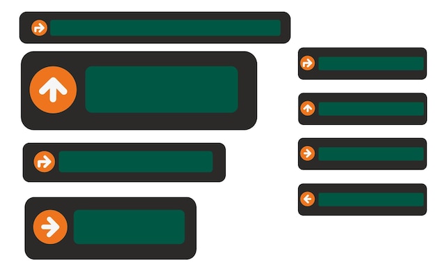 Vetor conceito de sinalização interior vector de direcção de montagem na parede do poste