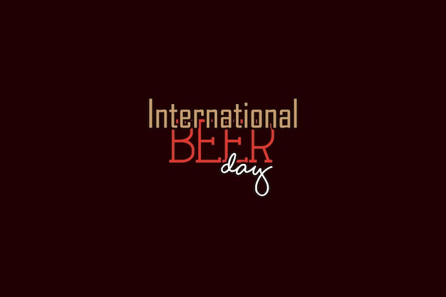 Conceito de tipografia do dia internacional da cerveja