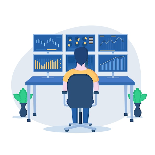 Conceito de trabalho do comerciante