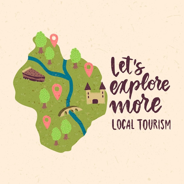 Vetor conceito de turismo local