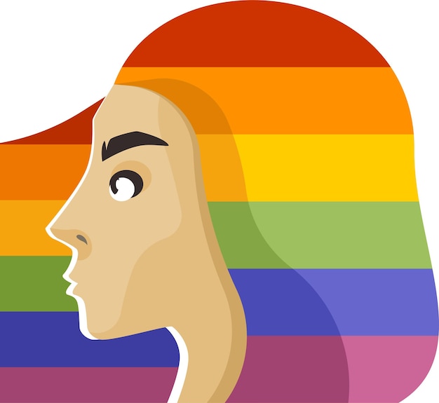 Conceito de vetor de pessoa transgênero LGBT isolado no fundo branco