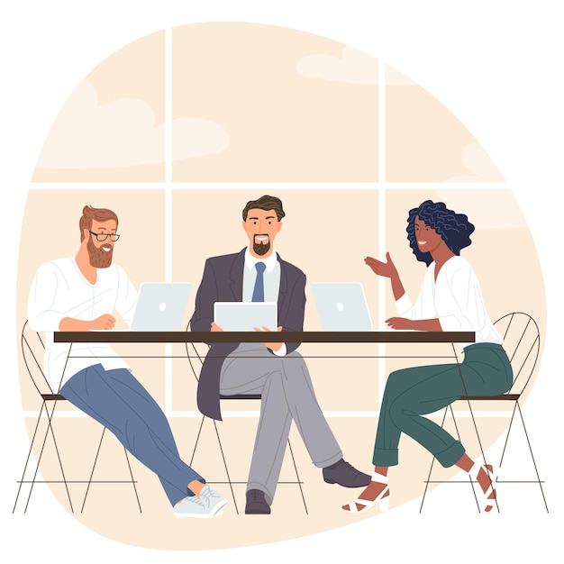conceito de vetor de trabalho em equipe design plano
