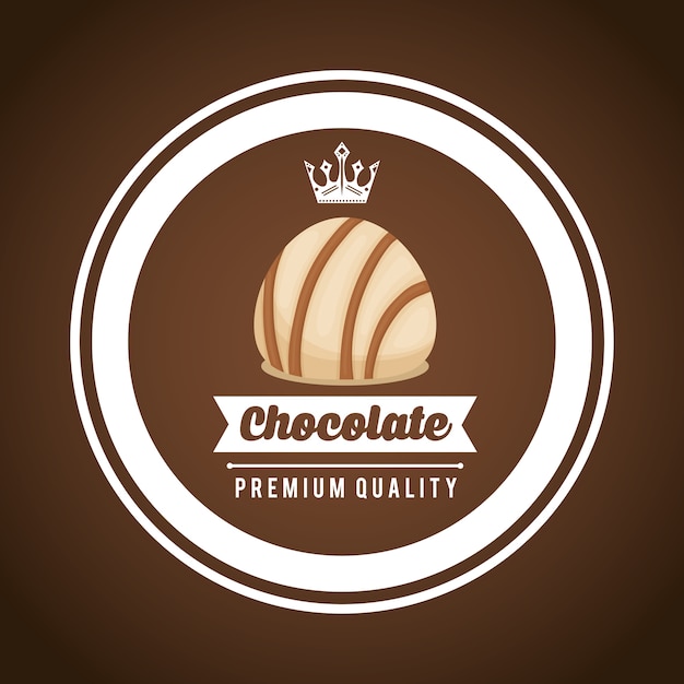 Vetor conceito do chocolate com projeto doce do ícone, gráfico do eps da ilustração 10 do vetor.