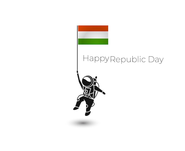 Conceito do dia da república indiana com texto 26 de janeiro. ilustração em vetor design.