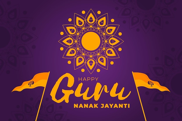 Conceito do guru nanak jayanti do design plano