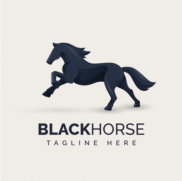 Conceito do logotipo black horse