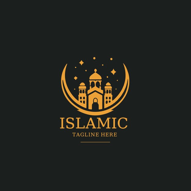 Conceito do logotipo da mesquita do santuário sereno