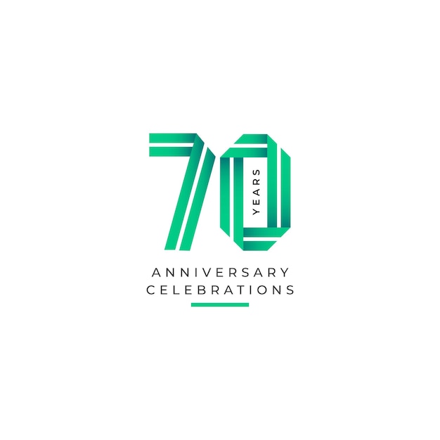 Conceito do logotipo das celebrações do 70o aniversário