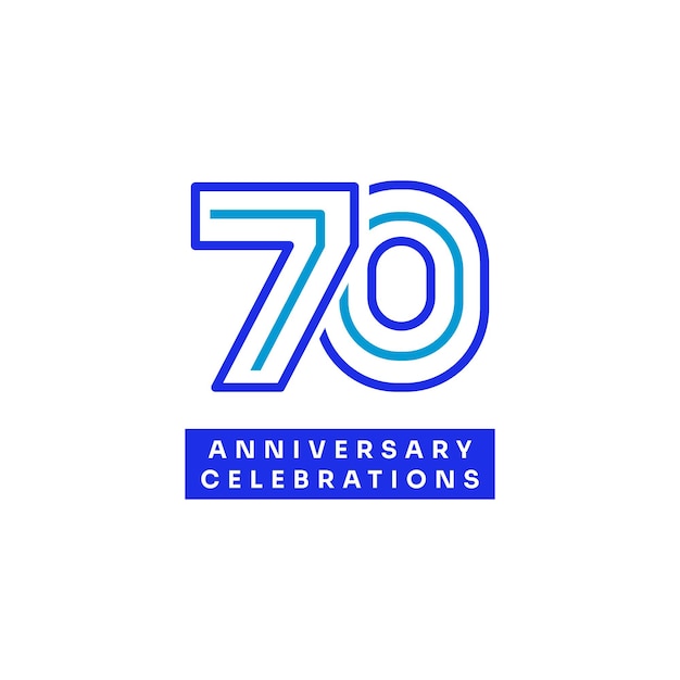 Conceito do logotipo das celebrações do 70o aniversário