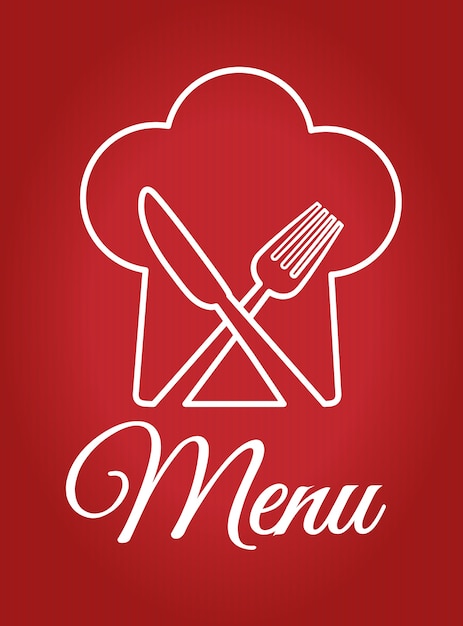 Vetor conceito do menu com projeto do ícone do alimento, gráfico do eps da ilustração 10 do vetor.