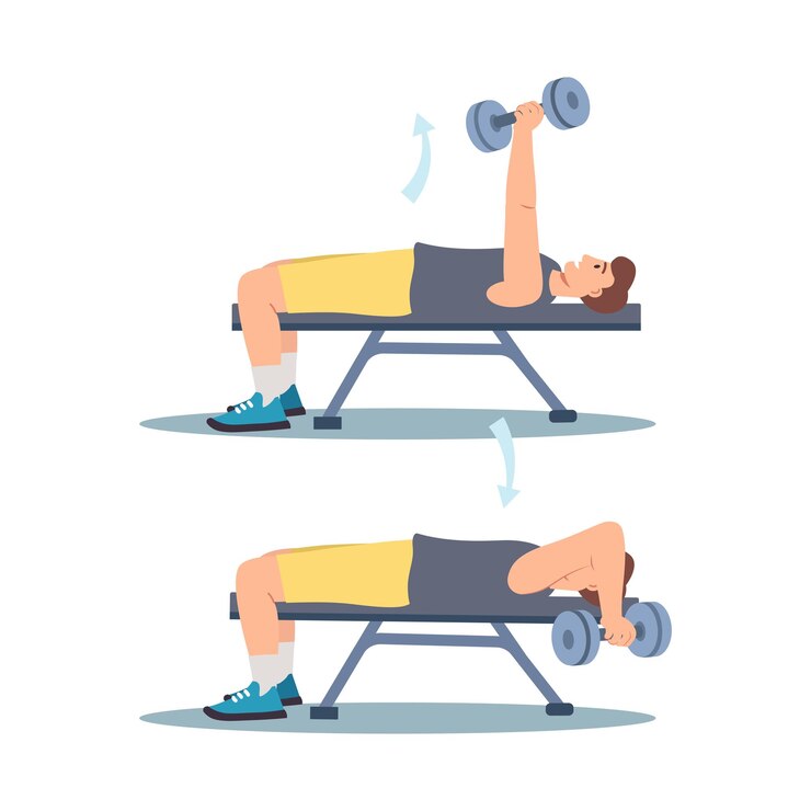 Vetor conceito exercício masculino no design de desenho animado plano através do design plano esta ilustração retrata homens