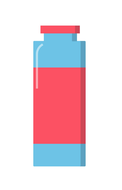 Conceito garrafa de água em forma reta esta ilustração vetorial mostra uma cena de uma grande garrafa de água