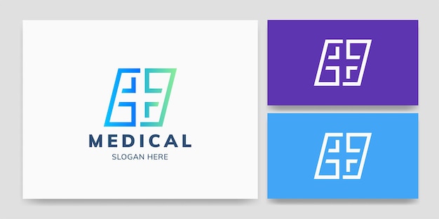 Conceito moderno de logotipo médico ou de saúde