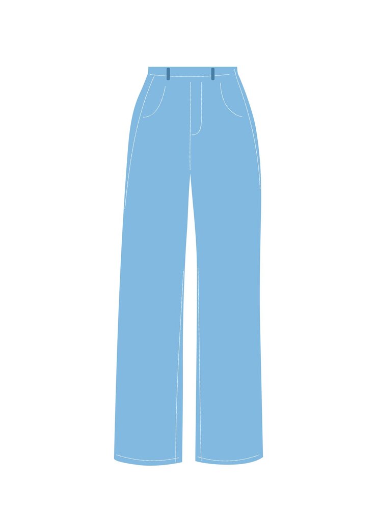 Vetor conceito vetorial de calças jeans femininas de denim