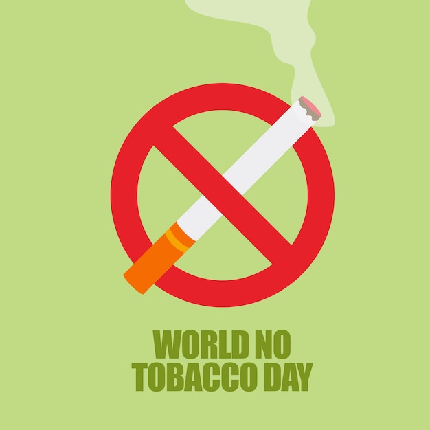 Conceito vetorial do Dia Mundial sem Tabaco Parar de Fumar