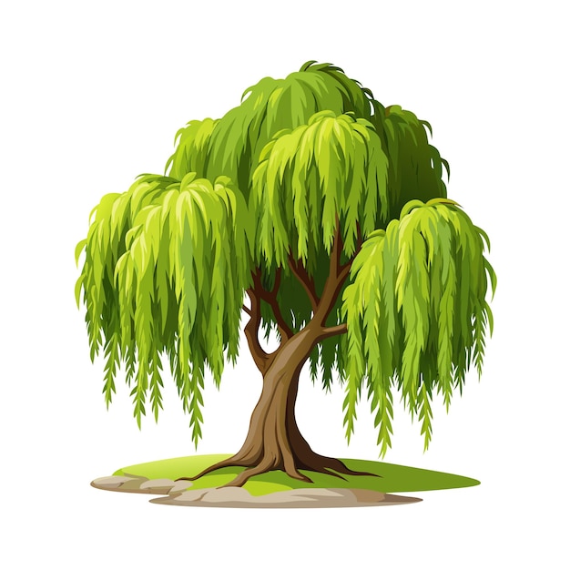 Conceitos de ilustração vetorial de estilo plano de árvores