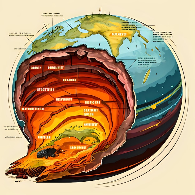 Vetor conceitual de mudança climática e aquecimento global com derretimento de icebergs aumento do nível do mar e extremos